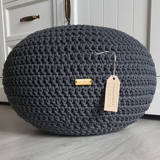 pufa dla dziecka Pufa Scandi ze sznurka bawełnianego