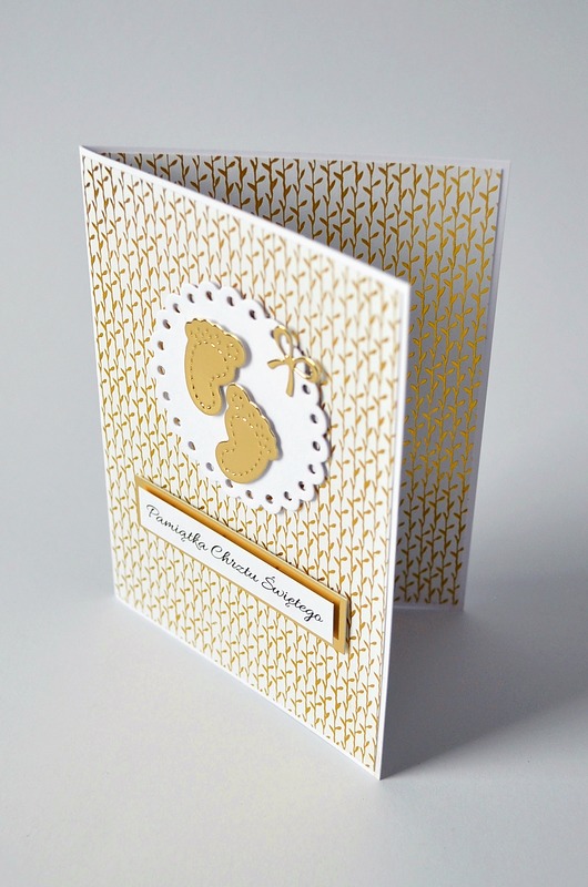 kartki scrapbooking Pamiątka Chrztu Świętego: Kartka Okolicznościowa