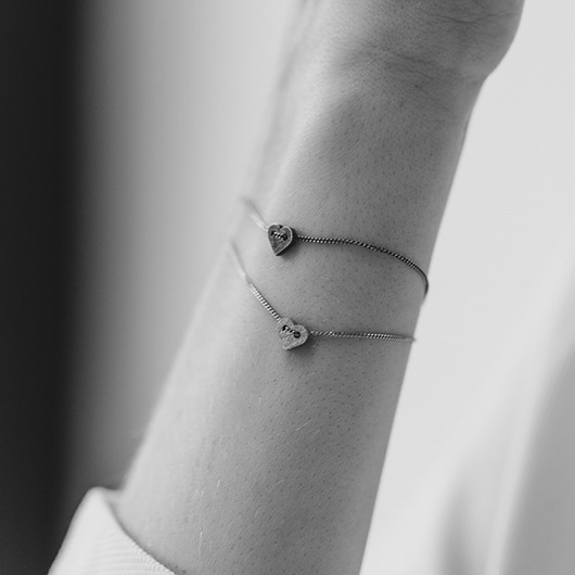 Bransoletka Heart Line oksydowana Marta jewelry