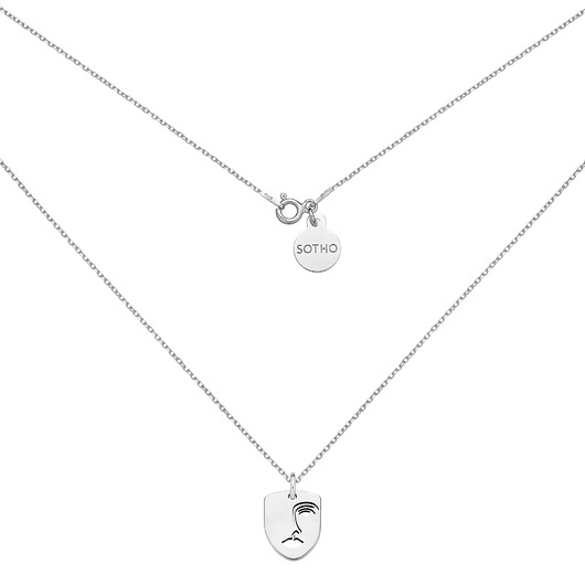 srebrne naszyjniki Srebrny medalion Face N6