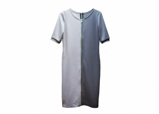 Double Zipped Dress Gray Lets Funky
