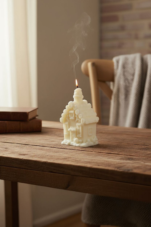 świeczniki i świece Świeca sojowa domek z piernika