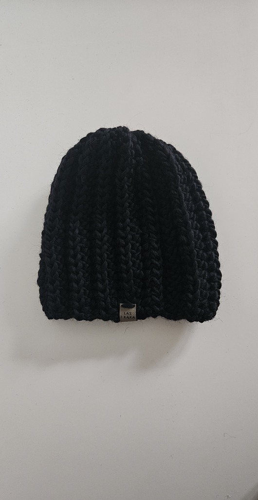 czapki damskie Czarna Czapka wełniana