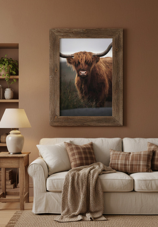fotografia PLAKAT szkocka krowa  HIGHLANDS Szkocja