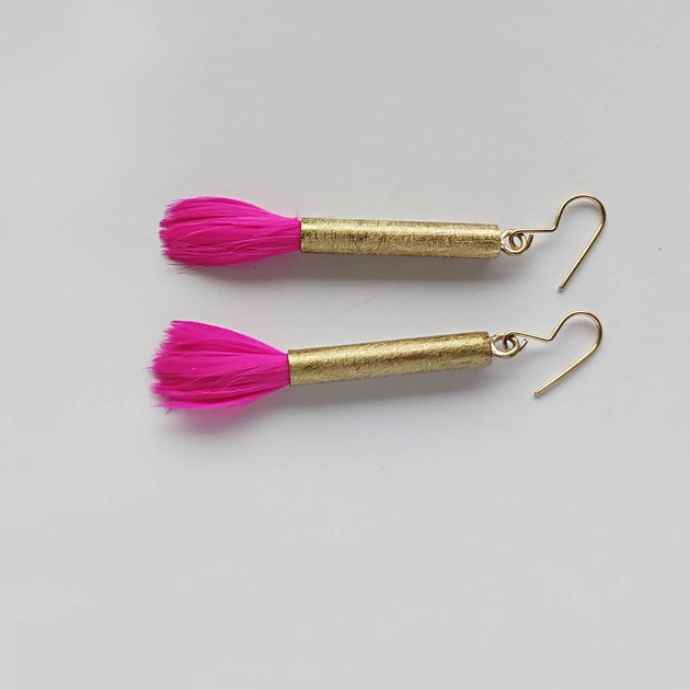 kolczyki z piórami PIÓRKO kolczyki