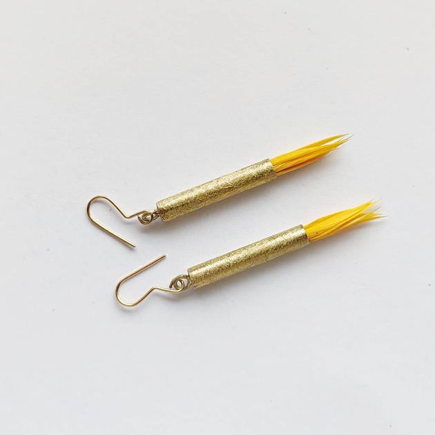 kolczyki z piórami PIÓRKO kolczyki