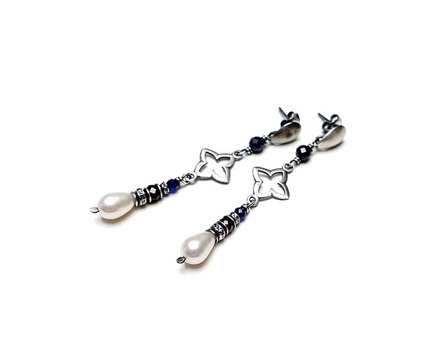kolczyki srebrne Kolczyki srebrne Marrakesh pearl vol. 5