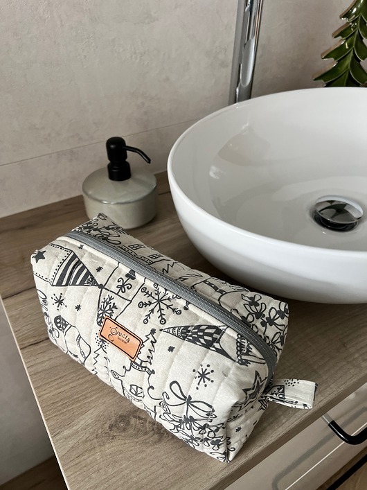 kosmetyczki Kosmetyczka świąteczna - Black&White