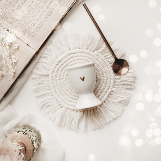 pojemniki kuchenne Kieliszek na jajko -ZŁOTE SERCE