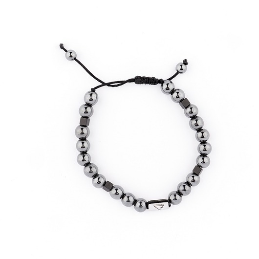 biżuteria męska Męska bransoletka na sznurku z kamieniem wojowników
