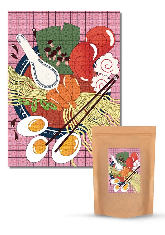 puzzle dla dzieci Muno Puzzle Ramen Bowl by Ewela Grygiel 1000 el. w eco woreczku