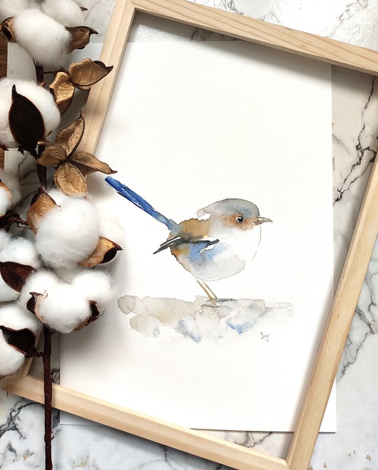 obrazy Akwarela strzyżyk