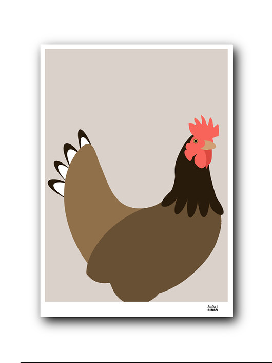 Plakat Kura popielata Hultaj Design