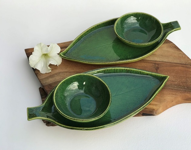 Zestaw ceramiczny dla dwojga  talerz  miseczka Ceramika Tyka