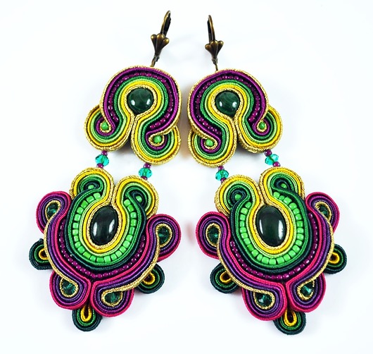 kolczyki soutache Sutaszowe kolczyki MANTUA