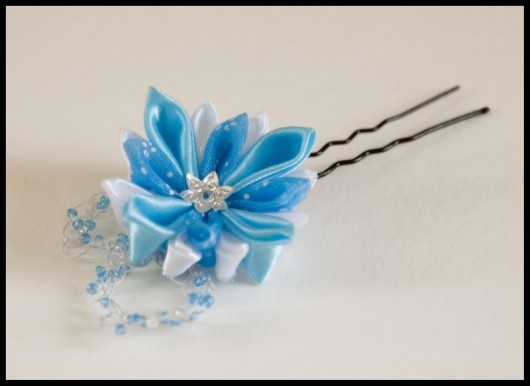 Kanzashi - Poranna Rosa HarukichiKanzashi