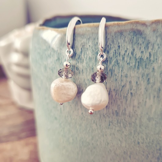 kolczyki srebrne Kolczyki srebrne CRYSTAL PEARLS