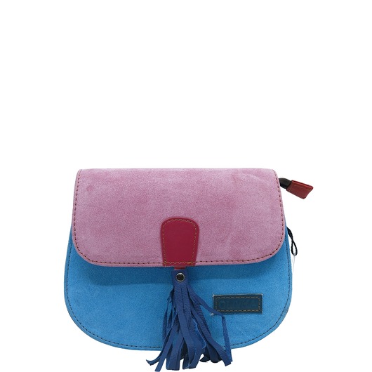 torby na ramię Torebka listonoszka zamszowa damska regulowany pasek kolorowa OLIVKA