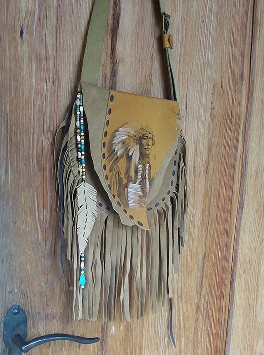 duża torba boho z Indianinem martuch