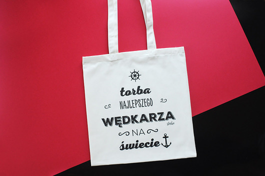Torba najlepszego wędkarza,  bawełniana torba Sowia Aleja