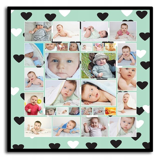 plakaty Personalizowany plakat z 30 twoimi zdjęciami wzory