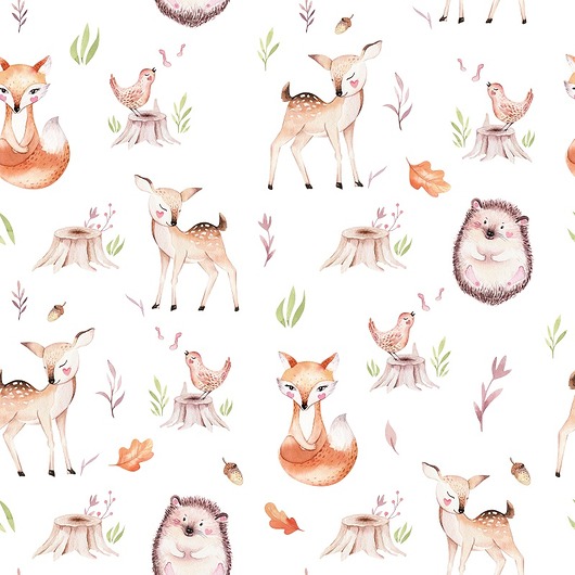 naklejki ścienne do pokoju dziecka Tapeta Woodland Party 2 53cmx10m PZ
