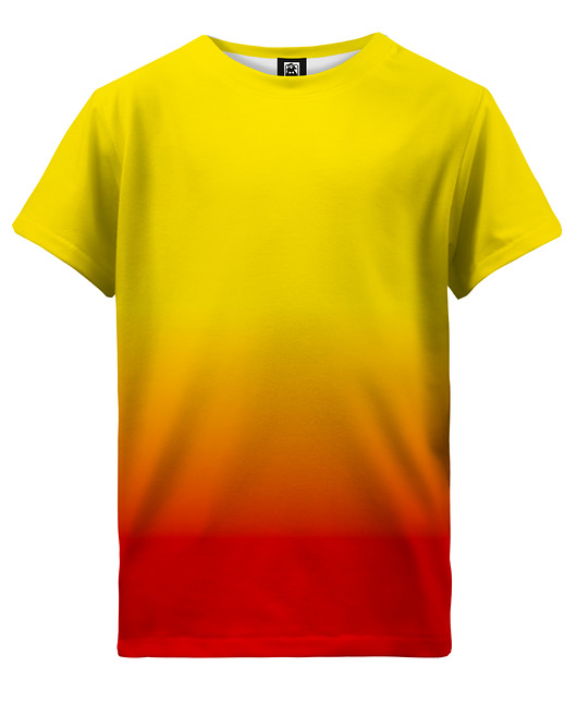 t-shirty dla chłopców T-shirt Boy DR.CROW Ombre Yellow Red