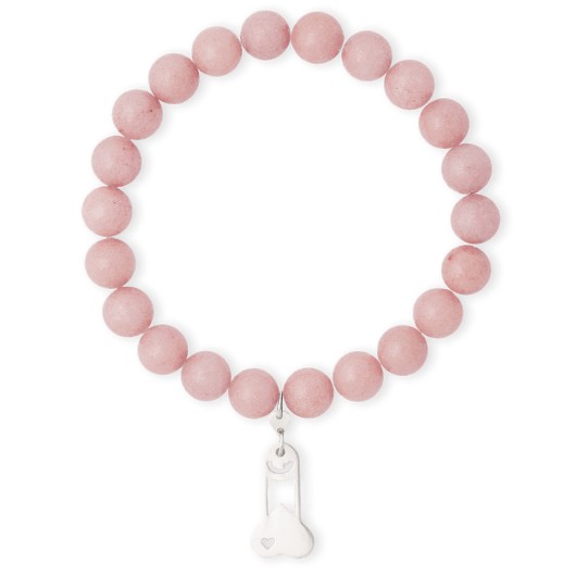 Silver charms with pink branslet Bnasty