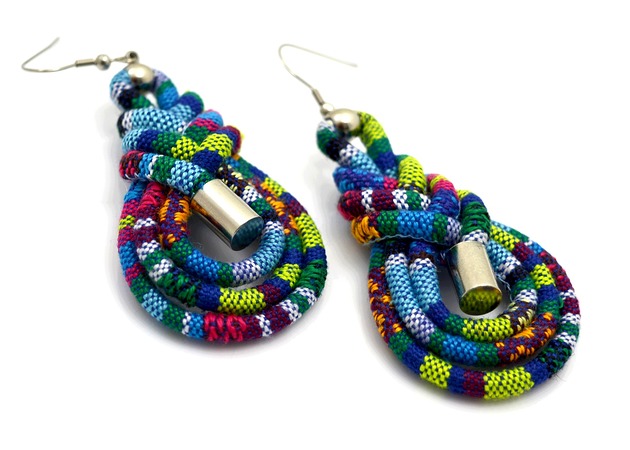 kolczyki - inne Kolczyki boho AZTEQ PLAIT