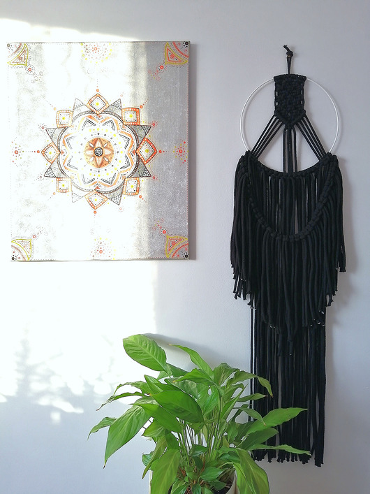 makramy Makrama obręcz styl boho