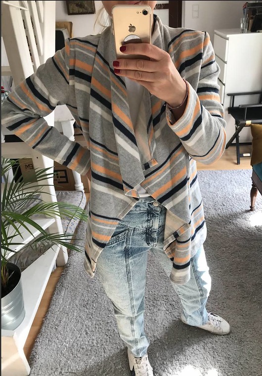 marynarki damskie Narzutka w paski LeMat