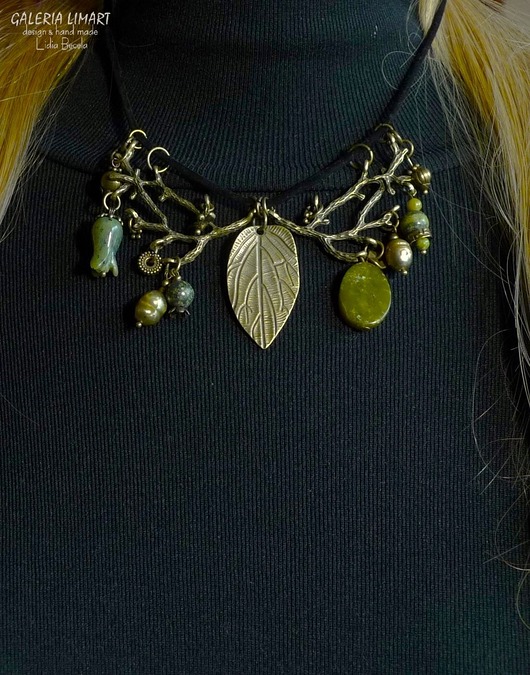 kolie Vintage. Eklektyczny naszyjnik w duchu pięknej starej biżuterii PREZENT lux