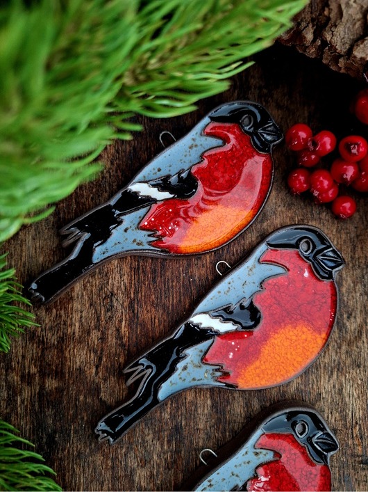 Ozdoby na ścianę Ceramiczny ptak 3 sztuki dekoracja ścienna