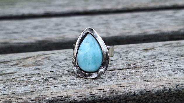 pierścionki - różne Larimar - pierścionek regulowany