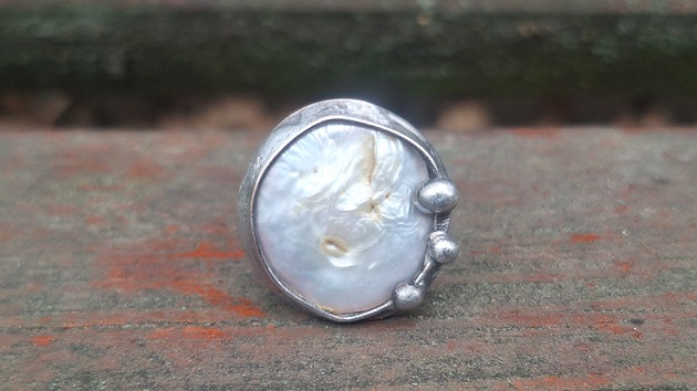 pierścionki - różne Perła po prostu - pierścionek regulowany