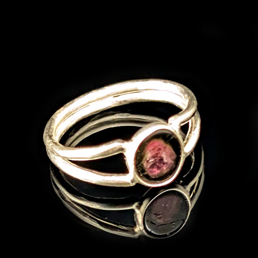 pierścionki srebrne Pierścionek subtelny turmalin