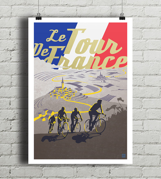 Tour de France - plakat rowerowy A2 minimalmill