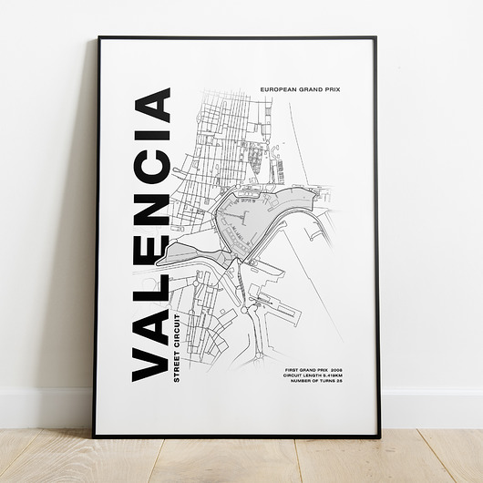 Plakat Tory wyścigowe - Valencia Peszkowski Graphic