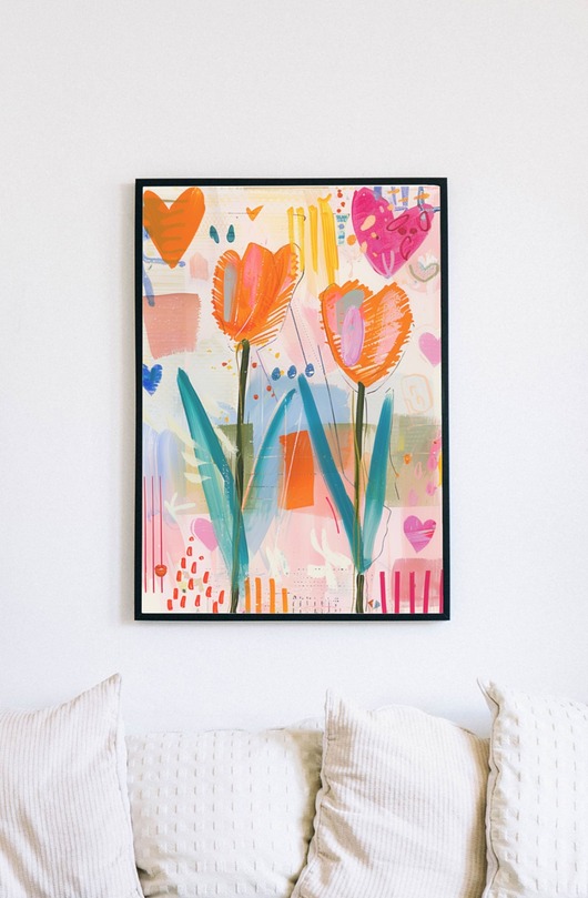 plakaty Plakat - Kocham tulipany 1