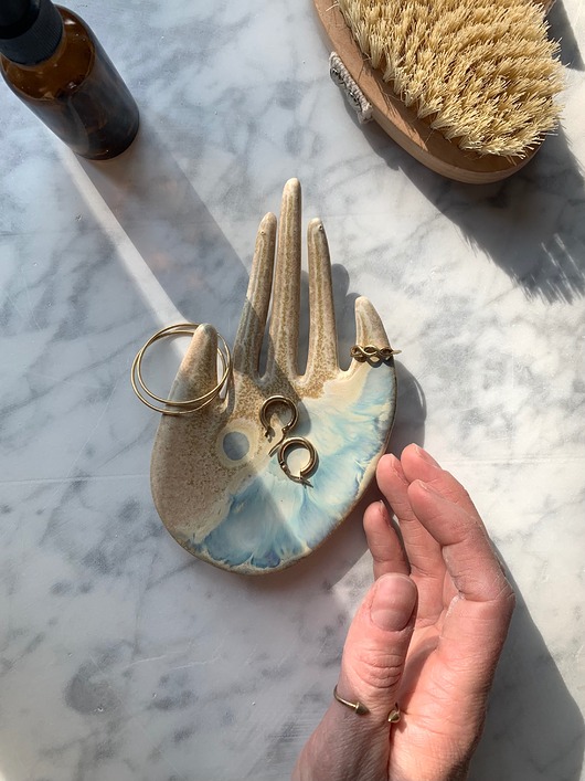 pojemniki na biżuterię Ceramiczna Łapka Handmade Talerzyk na Biżuterię Wild Sands