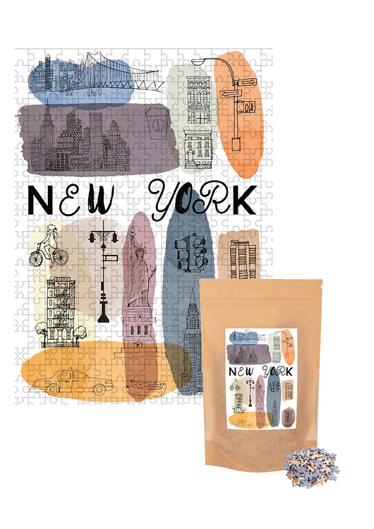 puzzle dla dzieci MUNO Puzzle New York 500 w eco woreczku