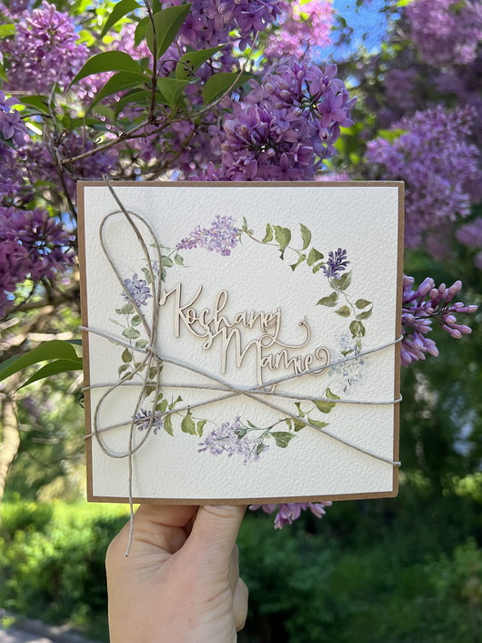 kartki scrapbooking Ręcznie robiona kartka na dzień matki, dla mamy - prezent (p)