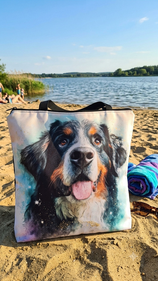 torby na ramię Shopperka / torba na ramię duża piesek berneńczyk