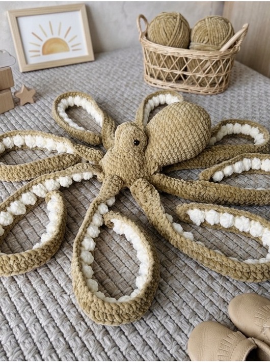 misie i maskotki Ośmiornica na szydełku