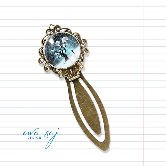 zakładki do książek Star Girl Winter Tree - zakładka