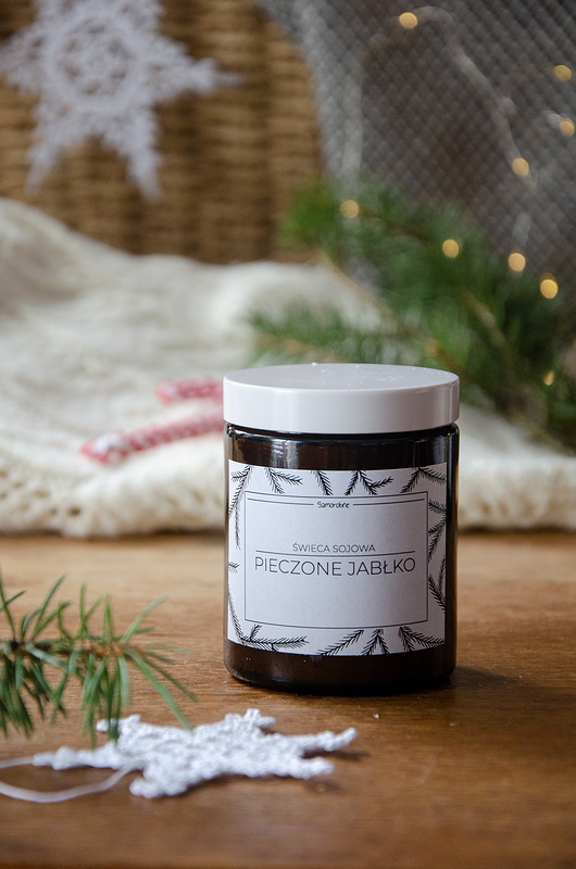 świeczniki i świece Świeca sojowa zapachowa, Pieczone Jabłko 180 ml