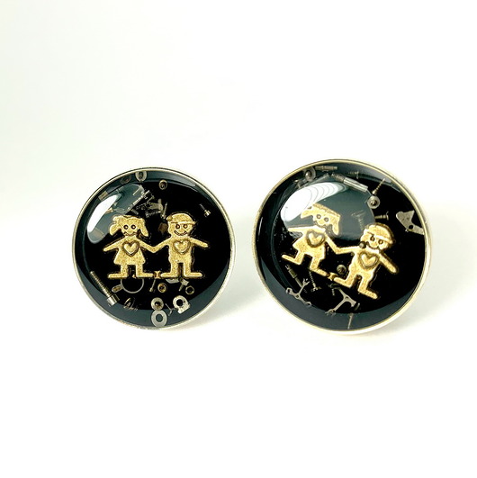 spinki do mankietów SPINKI - My best friend (czarne)