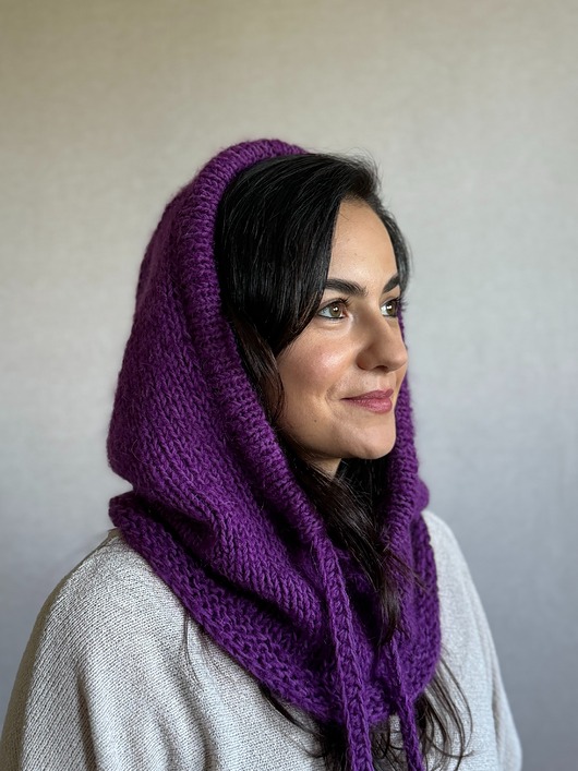 czapki damskie Balaclava fiolet