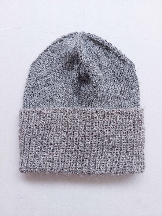 czapki damskie Na drutach "Peru Puna" 100% alpaca dwukolor