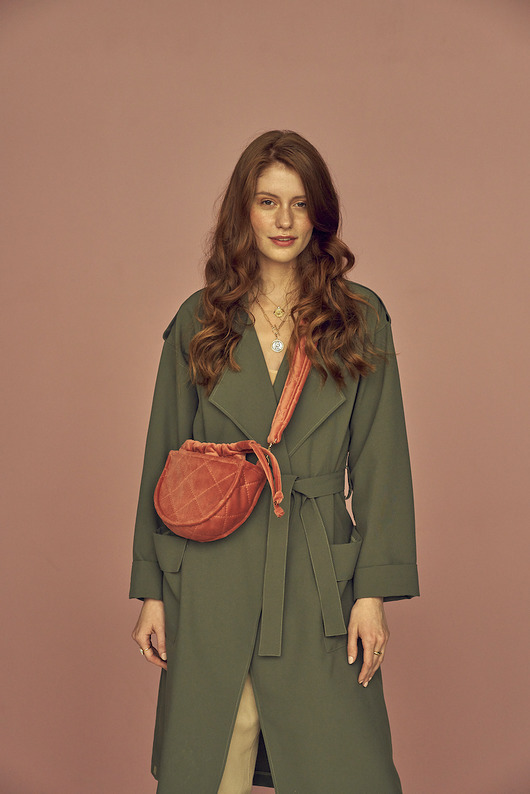 saszetka nerka Belt bag peach pink